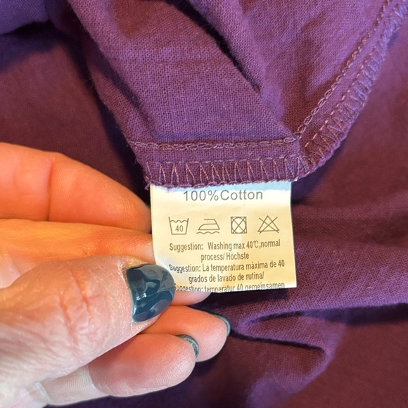 Women's Purple and Blue Button Down Shirt - Picture 11 of 13